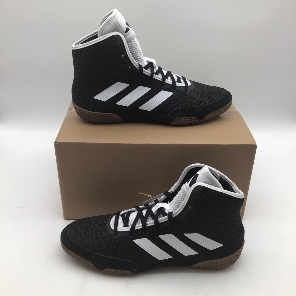Adidas Tech Fall 2.0 Wrestling Shoes Mens Size 9.5 Black White Gum FZ5388 NEW